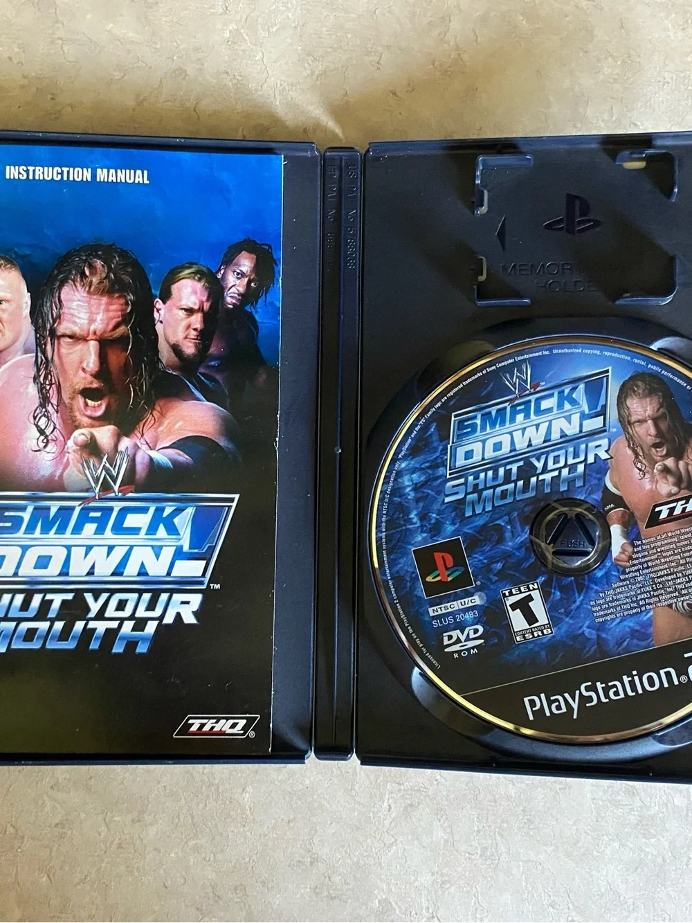 WWE Smackdown Shut Your Mouth Sony PlayStation 2 PS2 Complete + Manual CIB VTG